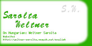 sarolta weltner business card